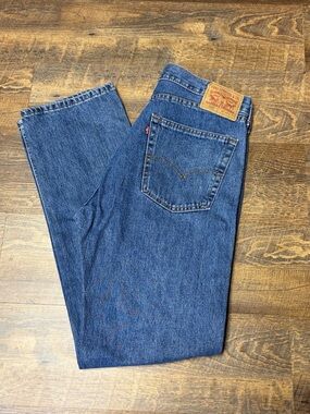 Levi’s 505 Regular Fit Jeans Mens 36x34 Blue Straight Leg Denim